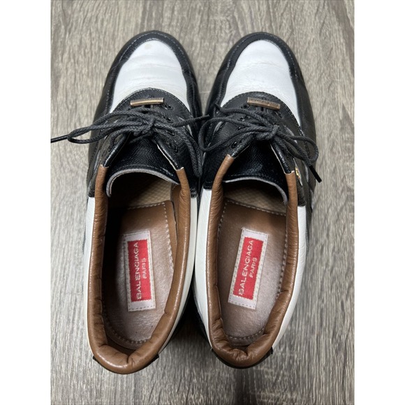 Balenciaga Golf Shoes Logo Sz 23.5EEE US 7 90s VTG RARE Made in Japan - Picture 11 of 14
